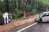 Belthangady: Six injured in head-on collision between two cars on NH-73